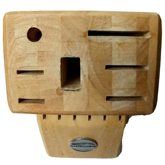 KitchenAid 13 Slot Knife Holder Oak - Picture 2 of 7